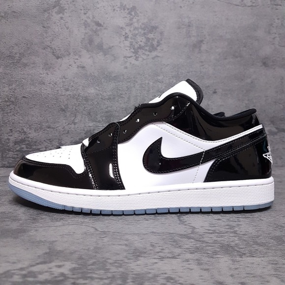 NIKE Air Jordan 1‎ Low Concord Shoes Mens Size 10.5 White Black